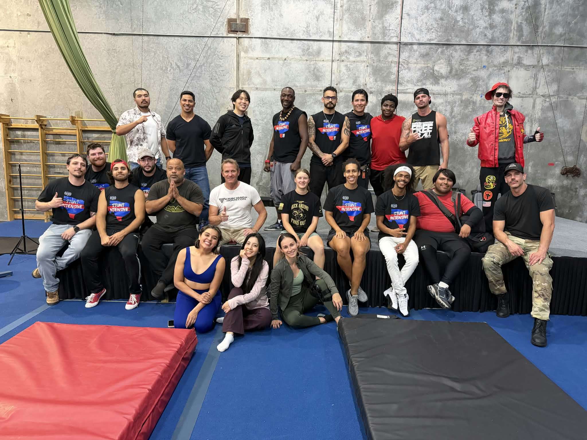Group photo of participants and instructors at the Austin Action Fest Stunt Intensive Year 2